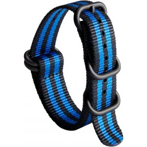 Bracelet De Montre En Nylon G10 Balistique Militaire Remplacement Bracelet Montre Tissu Pour Hommes Femmes 18mm 19mm 20mm 21mm 22mm 23mm 24mm Avec Boucle En Inoxydable Argent/Noir.[U3003] - Neuf