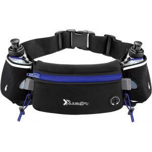 Apt-Ceinture De Course Avec Bouteilles D'eau (2 X 175 Ml) - Ceinture D'hydratation - Sac Banane Étanche - Convient Pour Iphone - Sac Banane De Sport Réglable Pour Marathon, Course, Randonnée - Neuf