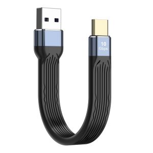 ERYI-Câble Usb C Court 13.15Cm, 60W Usb C Mâle Vers A Mâle Charge Rapide10Gbps Transfert De Données Câble Souple Fpc Mini Cable Usb C Pour Téléphone Portable Smartphone Tablette Appareil - Neuf