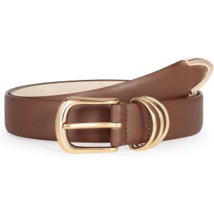Tianyi-Ceinture En Cuir Pour Femme Avec Boucle Dorée, Ceinture Tendance En Cuir Pour Femme, Pantalon En Jean, Robe - Neuf