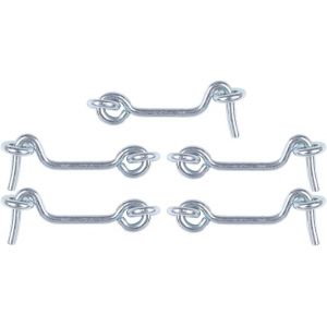 ChenQuanSarl-5Pcs Crochet De Cabine Crochet Fermeture Porte Fenêtre Coulissante Loquet De Porte Verrou Boulon ?il Volets Garage Portail Grange 2.8" Avec Vis Placage Finition - Neuf