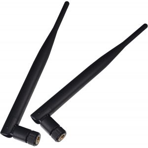 5DBi WiFi Antenne 2,4 GHz 5,8 GHz Antenne WiFi Ext&eacute;rieur Routeur WLAN Antenne Connecteur RP-SMA M&acirc;le pour Routeur,Antenne Amovible,Amplificateur WiFi,Extension de Port&eacute;e Sans Fil - Neuf