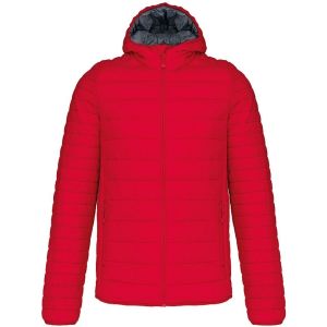 Doudoune L&eacute;g&egrave;re &Agrave; Capuche - Homme - K6110 - Rouge - Neuf