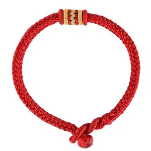 Couple Cadeaux Année Rouge Bracelet Corde Rouge Bracelet Porte-Bonheur Bouddhiste Rouge Tressé Bracelet - Neuf