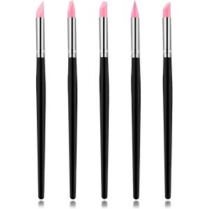 Tianyi-Lot De 5 Pinceaux De Peinture En Silicone Pour Outils De Sculpture En Résine, Argile, Pinceaux En Silicone, Pinceaux En Caoutchouc, Pinceaux De Couleur 20 Cm - Neuf