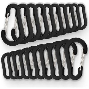 Jgd-20 Pi&egrave;ces Mousquetons Aluminium 50 Mm, Anneau En D L&eacute;ger Et R&eacute;sistant, Clips Multifonctions Pour Randonn&eacute;e, Camping, Sport Outdoor, Porte-Cl&eacute;s, Fixation Gourde, Sac &Agrave; Dos, Laisse Pour Animaux - Neuf