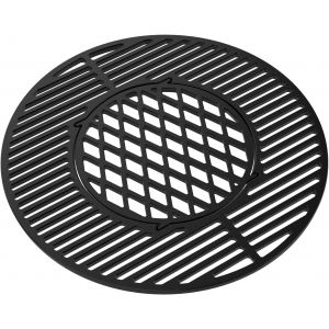 Ulteronixshop-Grille de Barbecue en Fonte avec Gourmet BBQ System, Grille de Cuisson pour Barbecue &agrave; Charbon Weber, Accessoire pour Weber Kettle 57 cm - Neuf
