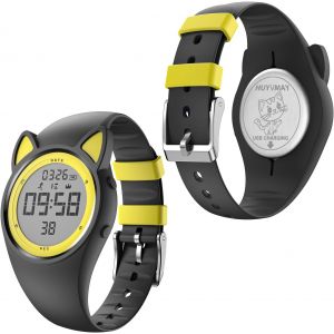 Kal-Non Connectée Podomètre Montres Sans App, Montre Rechargeable À Durée De Vie De La Batterie De 20 Jours, Enfants Montres Numériques Ip68 Etanche Avec 3 Réveils Pour Garçons Et Filles Enfants - Neuf
