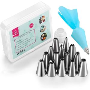 Chenquansarl-Douillesptisseriepourdcorationdeptisserieacierinoxydabledouillespatisseriediykitsaccessoirespourdcorationdegteauxmuffins14douilles1pochesdouillerutilisable16pcs - Neuf