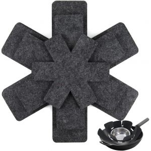 Kalanka-Protege Poele Feutrine, Lot De 12 Protections De Poêle En Feutre, Protection Empilable, Protection Poele Et Casserole, Protections De Casseroles Anti-Rayures, 3 Tailles (38/35/26 Cm) (Noir) - Neuf
