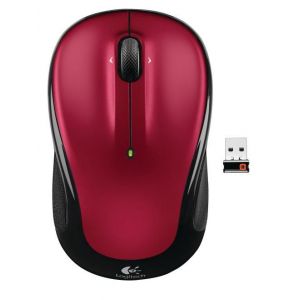 Logitech M325 souris sans fil optique - droitiers et gauchers - r&eacute;cepteur sans fil 2.4G - rouge - Neuf