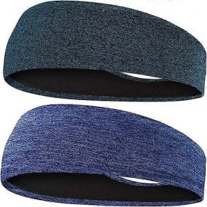 Lot De 2 Bandeaux Unisexes, Respirants Et Anti-Transpirants, Parfaits Pour Le Sport, Le Fitness, Le Yoga Et La Course &Agrave; Pied. &Eacute;lastiques Et Antid&eacute;rapants. - Neuf