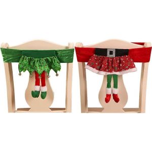 2pcs de No&euml;l housses de chaises, d&eacute;coration de No&euml;l &agrave; manger housses de chaise d&eacute;corations - Neuf