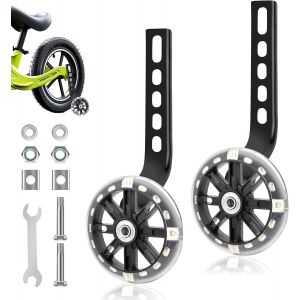 Chenquansarl-Stabilisateur Velo Enfant, Auxiliaire Roue Bicyclette, Roulette Velo Universelle Pour V&eacute;los 12-20 Pouces, Roues D'entra&icirc;nement R&eacute;glables Pour Enfants Roue Auxiliaire Pour 12 14 16 18 20 - Neuf