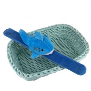 Cartoon Peluche Sharks Snaps Bracelets Confortable Stuffed Slap Bands Toy For Kids Boy Girl - Neuf