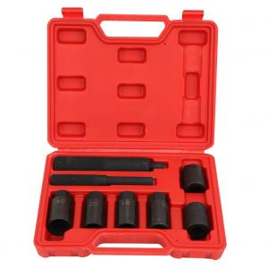 Lot de 8 cles a douille antivol en acier haute durete pour pneus de voiture - Neuf