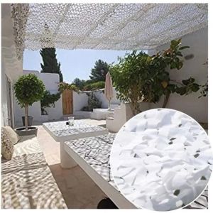 Filet De Camouflage - Voile D'ombrage Rectangulaire - Blanc - 3x3m - Neuf
