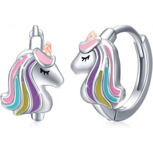 Meimie-Boucles D'oreilles À Tige En Argent Sterling 925 Avec Pierre De Lune Et Opale En Forme De Panda,Chat,Hérisson,Papillon,Renard,Dauphin,Argent Sterling - Neuf