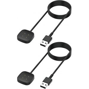 2 Câbles Chargeur pour Fitbit Versa 3/4 Sense 2 Magnétique USB Chargeur Cordon 1m Remplacement de Accessoires pour Montre Intelligente pour Fitbit Sense 2 Fitbit Sense Versa 3 Versa 4 - Neuf