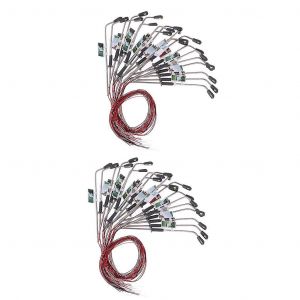 2 Pack 1:200 Ho Scale Mini Railway Train Lamp Post Led Street Lights Model - Neuf