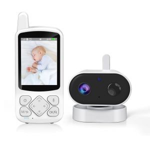 Psabm800 Cam&eacute;ra De Surveillance Vid&eacute;o Pour B&eacute;b&eacute; 720p Avec T&eacute;l&eacute;commande, &Eacute;cran Ips De 2.8 Pouces Vox, D&eacute;tection De Mouvement 2.4 Ghz Surveillance De La Temp&eacute;rature, Vision Nocturne Infrarouge Audio Hd - Neuf