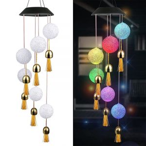 1pc (Décoration De Pâques Boule De Particules Maman Femme, Cadeau, Cadeau D'anniversaire, Cadeau De Fête Des Mères, Actionnée Solaire Extérieure Wind Chime, Noël, Cadeau Couple Cadeau Pour Jardin Pat - Neuf