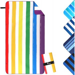 Serviette De Plage Xxl |90x180cm| Serviette Microfibre,Serviettes Est Compacte Et R&eacute;sistante Au Sable,&Eacute;g&egrave;re Et &Agrave; S&eacute;chage Rapide Adapt&eacute;e &Agrave; La Plage,Salle De Sport,Voyages (Arc-En-Ciel,180x90cm) - Neuf