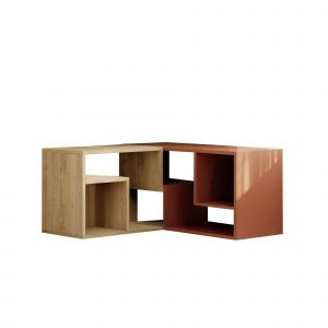 Meuble TV modulable en bois "Glis" - 145 x 35 x 44 cm - Terracotta - Neuf