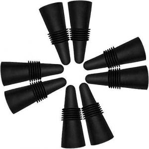 Paquet de 8 bouchons à vin en silicone réutilisables pour bouteille de boisson avec bouchon en liège pour garder le vin frais - Bla - Neuf