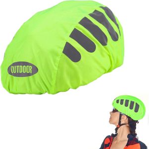Housse Casque Vélo Imperméable,Housse De Casque De Vélo Étanche Réfléchissant Housses De Casque De Vélo Haute Visibilité Avec Bande Réfléchissante Pour Les Excursions Et Les Voyages - Neuf