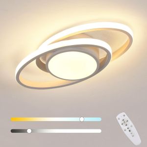 Plafonnier Led, Luminaire Plafonnier Dimmable Rond 39W, Moderne Lampe De Plafond Avec Telecommande Per Salon, Chambre, Cuisine, Salle &Agrave; Manger, Blanc, 3000K-6500K - Neuf