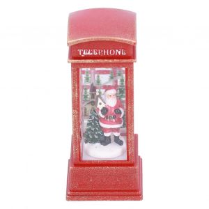 Les D&eacute;corations De No&euml;l De La Cabine T&eacute;l&eacute;phonique La D&eacute;coration De Lumi&egrave;re De Nuit De La Maison De D&eacute;coration Lumineux &Agrave; La D&eacute;coration De Cadeau - Neuf