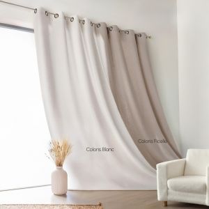 Rideau Uni Campagne Chic Poly-Lin - Neuf