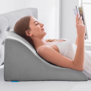 Ulteronixshop-Coussin de Lecture en Mousse &agrave; M&eacute;moire de Forme pour Lit Oreiller Cale Dos Coussin &agrave; Coin Triangle est Id&eacute;al pour Soutenir Le Dos Lorsque Vous D&eacute;tendez, Regardez la T&eacute;l&eacute;vision - Largeur - Neuf