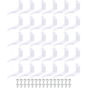 KAL-3Mm Lampe Ombre Clips Pour Plafond Lampes, 30 Paire Luminaire Ombre Fixe Boucles Luminaire Accessoires Transparent - Neuf