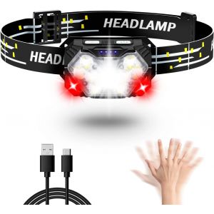 Eryi-Lampe Frontale Led(2 Pièces/1 Pièce), High Lumens Torche Frontale Puissante, Piles Comprennent, Multiples Modes D'éclairage, Ipx5 Étanche Pour Camping, Jogging, Pêche - Neuf
