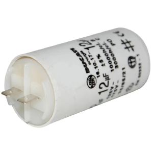 Condensateur de démarrage universel 12µF 450V Ø36mm longueur 70mm fixation M8 2 cosses Permanent Moteur Appareils Electriques Ménagers Pompe Volet roulant Connecteur - Neuf