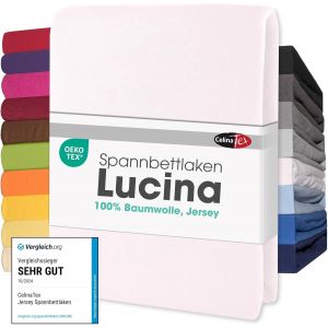 Lucina B&eacute;b&eacute; Enfants Drap-Housse Berceau Lite Enfant Coton 2er-Set 60x120-70x140 Cm Blanc Neige - Neuf