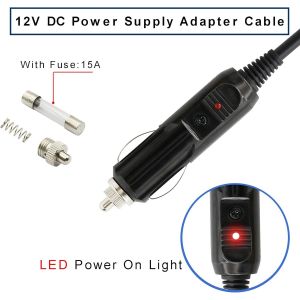 Dc7909 Chargeur Allume-Cigare Vers Dc 8 Mm 7,9 X 5,5 Mm C&acirc;ble D'alimentation 12 V Pour Enregistreur De Voiture, Haut-Parleurs Bluetooth, Appareil Photo, Gps, Ordinateur Portable - Neuf