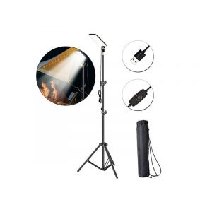 Lampe De Camping Led Avec Tr&eacute;pied, Aliment&eacute;e Par Usb, Hauteur R&eacute;glable, Portable, Pour Activit&eacute;s De Plein Air - Neuf