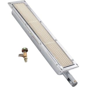 Ulteronixshop-Br&ucirc;leur lat&eacute;ral infrarouge - Br&ucirc;leur lat&eacute;ral infrarouge - Barbecue &agrave; gaz - &Eacute;l&eacute;ment chauffant - Chauffage en c&eacute;ramique - Pour cuisiner, griller, r&ocirc;tir le camping - 57 x 9,5 cm - Neuf