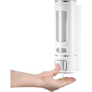 KAL-Distributeur De Savon Mural De 400 Ml Pour Salle De Bain, Lavage Des Mains, Shampooing Pour Les Mains Et Gel Douche, Récipient De Détergent Pour Cuisine, Bureau, Hôtel Et École - Neuf