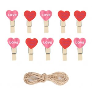 Hjlian Lot De 10 Petits Porte-Messages Multifonctions En Bois Style Vintage (Cour) - Neuf
