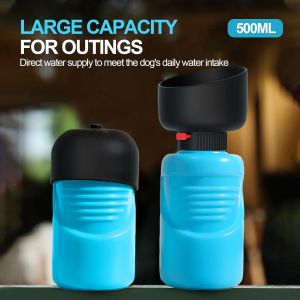 500 Ml Portable Dog Water Bottle,Travel Dog Water Bottle For Pets,Travel,Hiking,Camping Hiking,Blue - Neuf