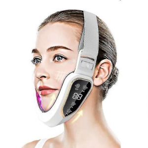Appareil De Lifting Facial Par Th&eacute;rapie Photonique Led, Masseur Vibrant Amincissant Pour Le Visage, Lifting Du Double Menton Et Des Joues En V - Mxbc, Blanc - Neuf