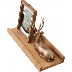 CAUC-Etagere Murale Bois Massif, 40cm Etagere Flottante en Ch&ecirc;ne pour Maison, Bureau, Chambre, Salon, Salle de Bain, Cuisine - Neuf