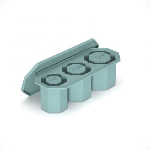Moule À Glace En Silicone Stanley Cup,Matériau De Sécurité,Jus Congelé,Modèle Pour Bar,Usage Domestique,Cocktail,Forme Unique,3 Carrés - Type Grayish Blue - Neuf
