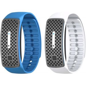 ERYI-2 Pièces Bracelet À Ultrasons Et Magnétique En Titane - Forme Corporelle, Santé Réglable - Convient Hommes Et Femmes (Bleu Blanc) - Neuf