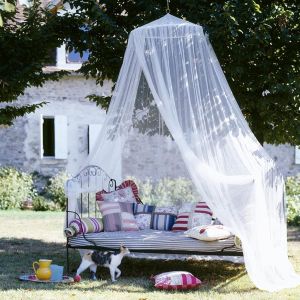 Moustiquaire De Lit,Grand Moustiquaire Pour Lit,Moustiquaire Ciels De Lit,Les Moustiquaires Rondes Sont Faciles À Installer,Adapté Pour Lit Bébé,Lit Simple,Lit Double,Blanc,Taille 60*250*1200cm - Neuf