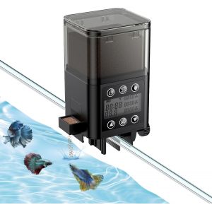 Meimie-Nourrisseur Automatique Pour Poissons D'aquarium Nourrisseur Automatique Pour Poissons D'aquarium Distributeur De Nourriture De 320ml Pour Granulés Et Pou E,Alimenté Par Piles - Neuf